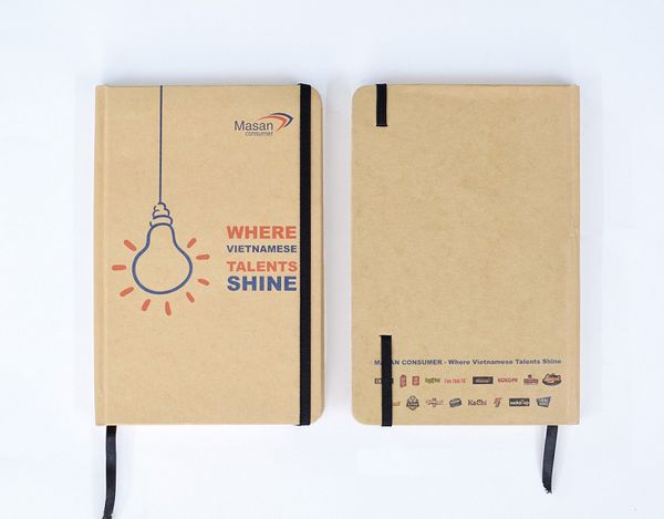 Quà tặng bằng gỗ tạo thêm sự mới lạ cho khách hàng 4 sổ tay giấy tái chế