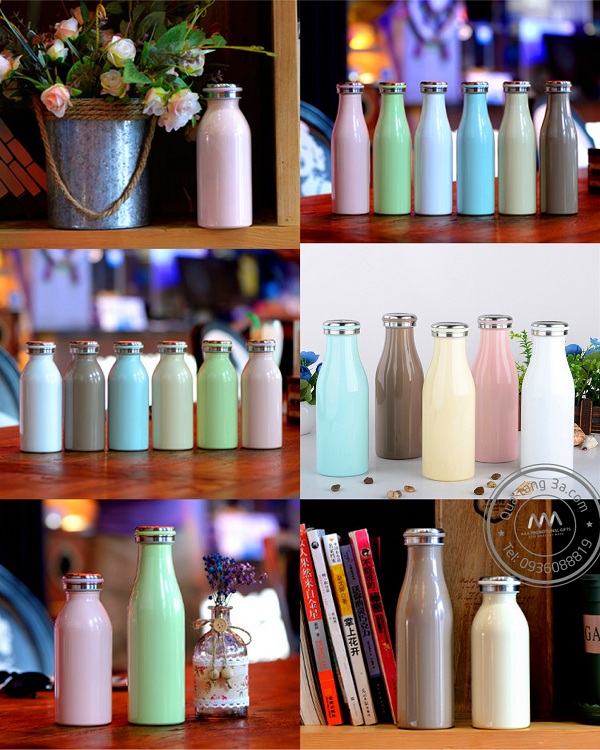 Bình giữ nhiệt vỏ nhựa hình chai sữa xinh xắn 8 Bình giữ nhiệt