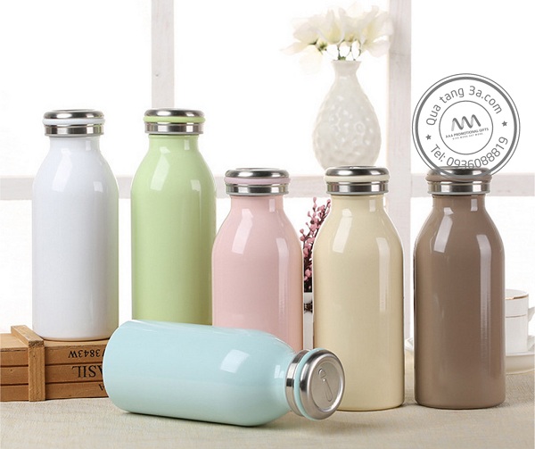 Bình giữ nhiệt vỏ nhựa hình chai sữa xinh xắn 10 Bình giữ nhiệt