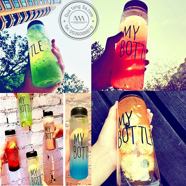 Bình nước nhựa trong suốt - món quà tặng doanh nghiệp xinh xắn và tiện dụng cho mùa hè 1 Bình nước quà tặng