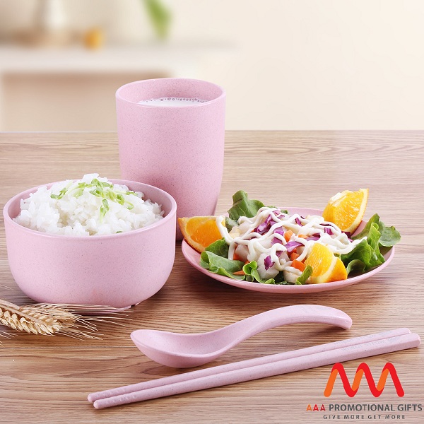 Quà tặng doanh nghiệp Bộ dụng cụ ăn in logo mẫu 1 9 Bộ dụng cụ ăn thân thiện môi trường