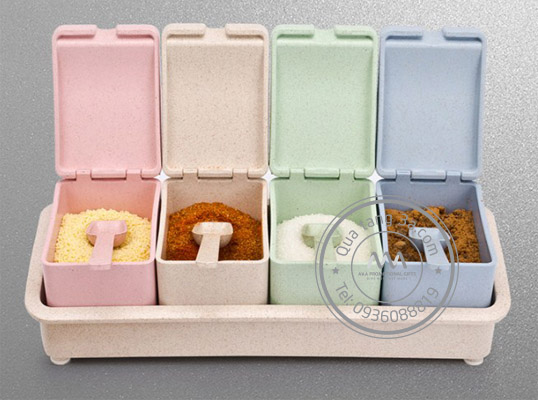 Bộ hộp đựng gia vị Levant - Quà tặng thân thiện môi trường 9 Bộ sản phẩm đựng gia vị levant