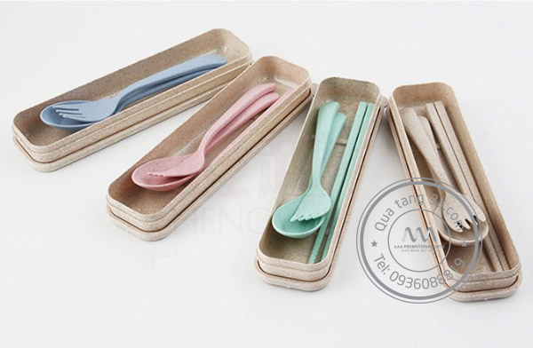 Bộ thìa dĩa lúa mạch Levant quà tặng thân thiện môi trường 14 Bộ thìa dĩa lúa mạch Levant quà tặng thân thiện môi trường