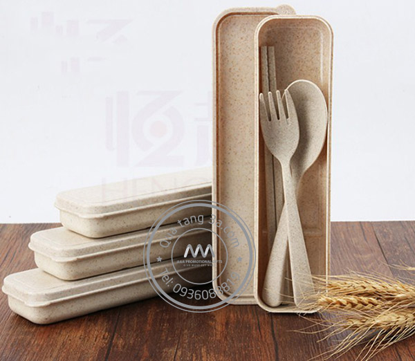 Bộ thìa dĩa lúa mạch Levant quà tặng thân thiện môi trường 10 Bộ thìa dĩa lúa mạch Levant quà tặng thân thiện môi trường