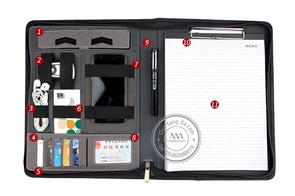 Quà tặng doanh nghiệp Cặp tài liệu in logo mẫu 1 11 cap-tai-lieu-da-nang-kem-sac-du-phong