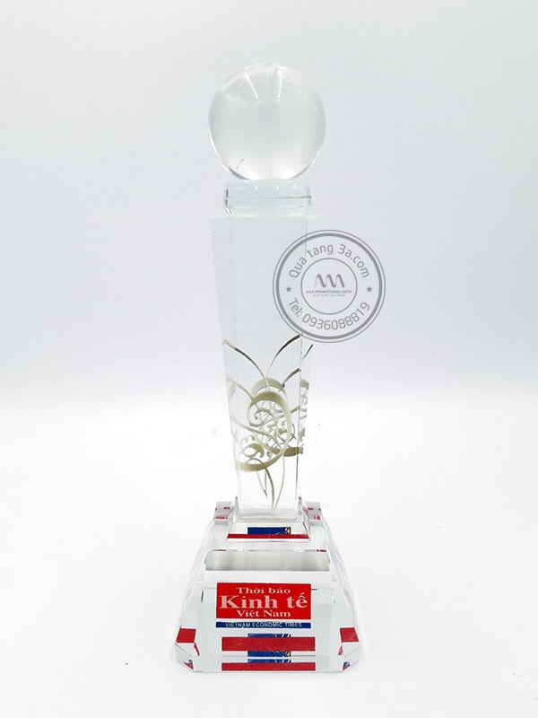 Cúp pha lê tháp địa cầu Vietnam Economic Times 9 cup-pha-le