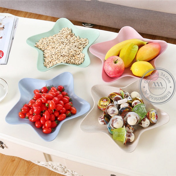 Đĩa đựng thực phẩm lúa mạch thân thiện môi trường 9 Quà tặng doanh nghiệp thân thiện môi trường