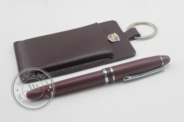 Gift set Sổ - Bút - Móc khóa da cao cấp 10 Gift set Sổ - Bút - Móc khóa da cao cấp