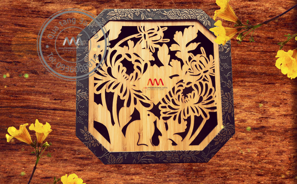 Hộp đựng bánh mứt kẹo tre 8 Hộp bánh kẹo Tết