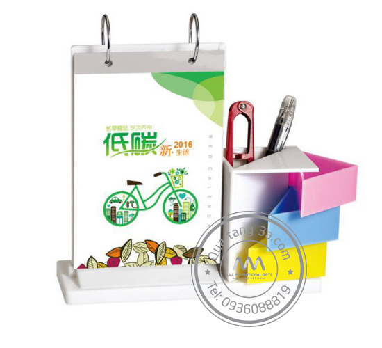 Quà tặng lịch để bàn đa năng 2 lịch để bàn đa năng in logo