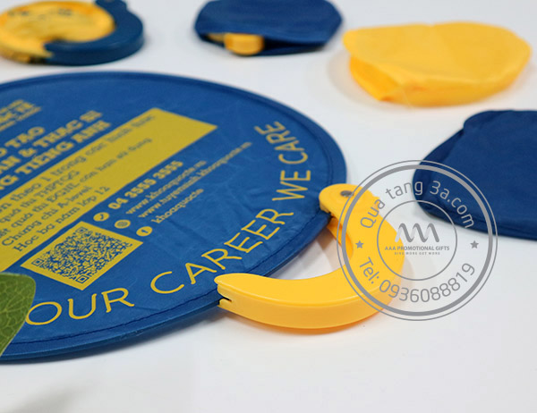 Quạt vải gấp gọn 8 quạt vải gấp gọn quà tặng quảng cáo