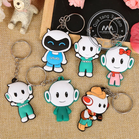 Những mẫu móc khóa đẹp làm quà tặng quảng cáo 6 sản xuất móc khóa cao su theo thiết kế