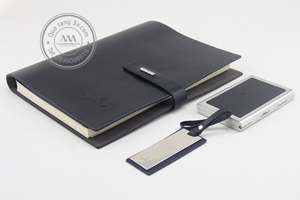 Quà tặng doanh nghiệp Sổ da cao cấp in logo 11 Sổ da in logo công ty