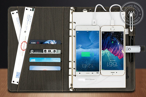 Quà tặng doanh nghiệp | Sổ sạc đa năng in logo theo yêu cầu 21 Sổ sạc đa năng