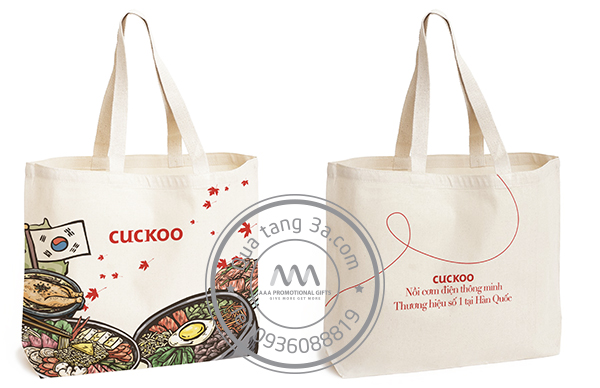 Túi vải bố (túi vải canvas) quà tặng 6 túi vải không dệt quà tặng