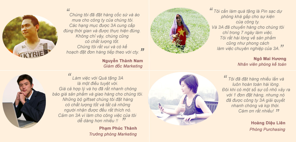 Đơn vị sản xuất quà tặng doanh nghiệp uy tín 15 y kien khach hang