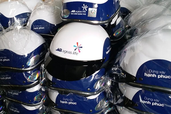 Quà tặng doanh nghiệp mũ bảo hiểm in logo mẫu 1