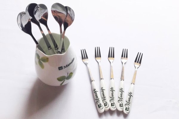 Quà tặng doanh nghiệp Bộ thìa dĩa in logo mẫu 1