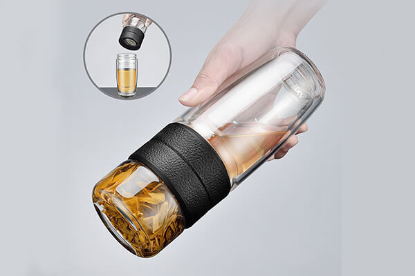 Quà tặng doanh nghiệp Bình nước thủy tinh in logo mẫu 4