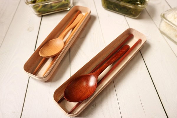 Quà tặng doanh nghiệp Set đũa thìa in logo mẫu 1