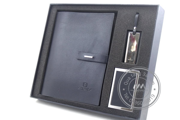 Gift set sổ - hộp name card - móc khóa