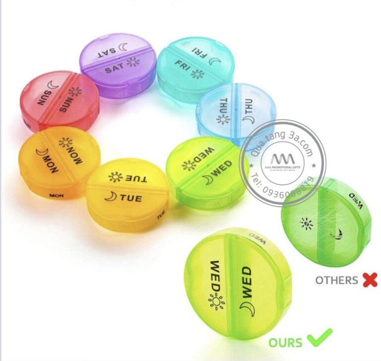 Hộp chia thuốc in logo Quà tặng ngành dược phẩm được tin dùng 8 7