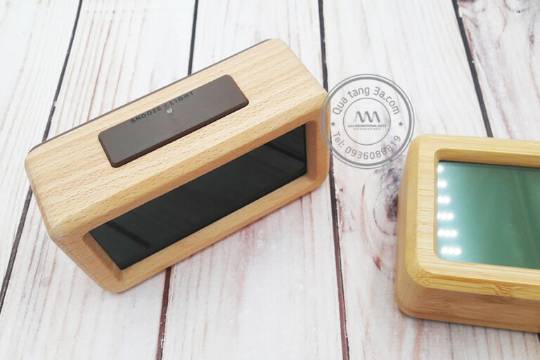 Đồng hồ gỗ màn hình LCD 6 Dong ho go man hinh LCD 4