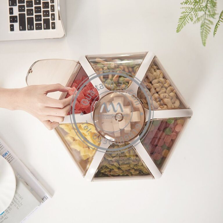 Khay đựng bánh kẹo Tết 7 ngăn hình hoa sen siêu hot