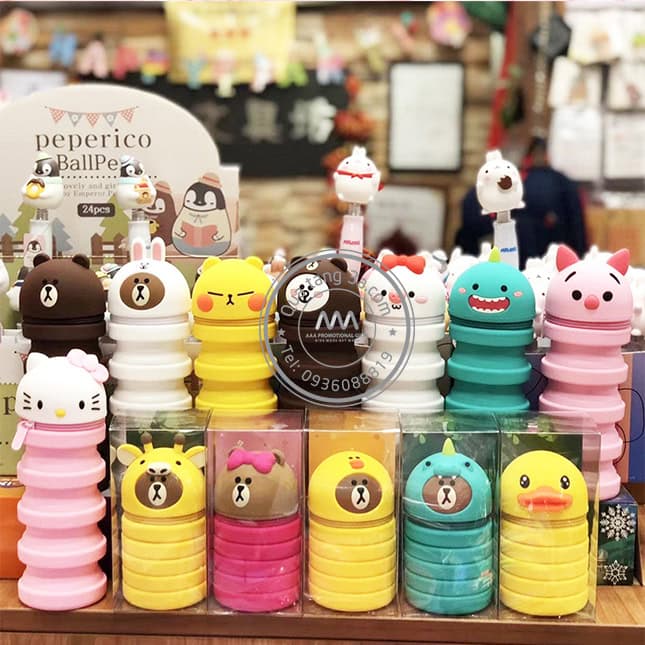 Túi đựng bút silicon gấp gọn – Quà tặng học sinh đẹp, độc lạ