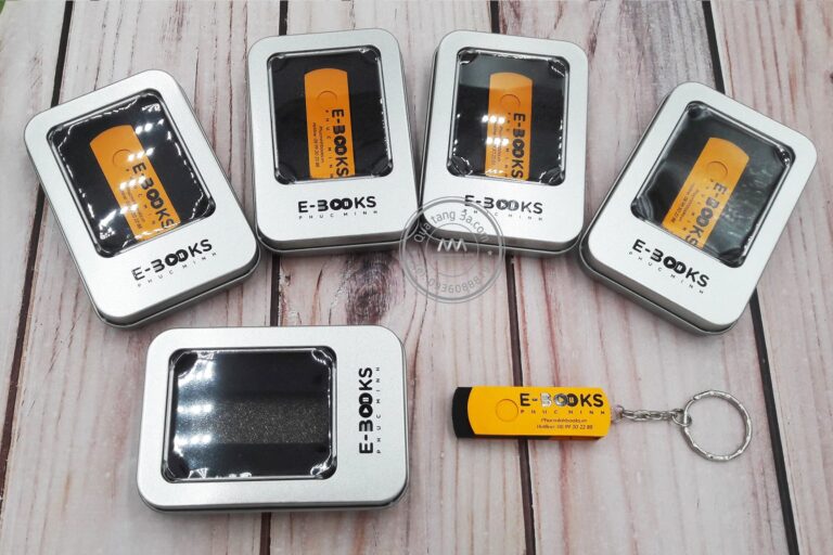 USB quà tặng vỏ kim loại hộp thiếc - In ấn logo thương hiệu