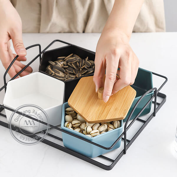 Khay mứt sứ | Quà Tết doanh nghiệp sang trọng