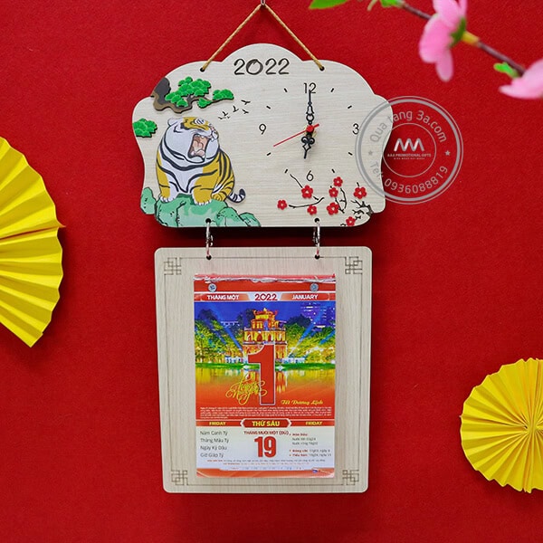 Bảng lịch treo gỗ 3D | Quà Tết doanh nghiệp